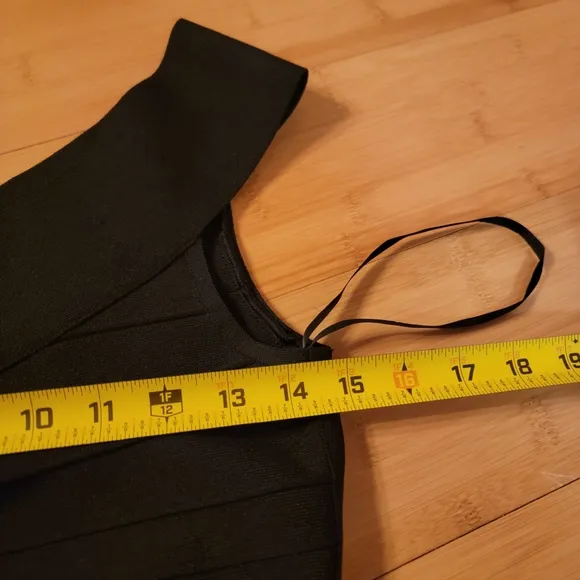 Dress The Population Vera Band-aid One Shoulder Dress sz S Black