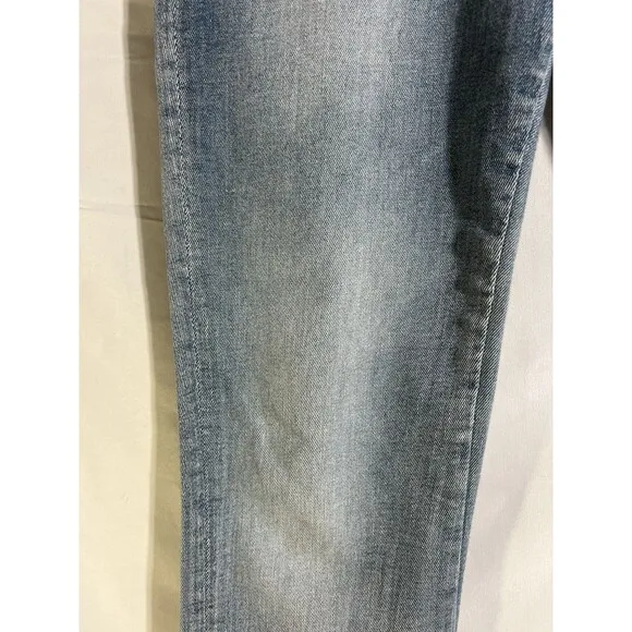 Driftwood Colette Jeans Womens 27x26 Crop Stretch Denim Floral Embroidery Cuffs