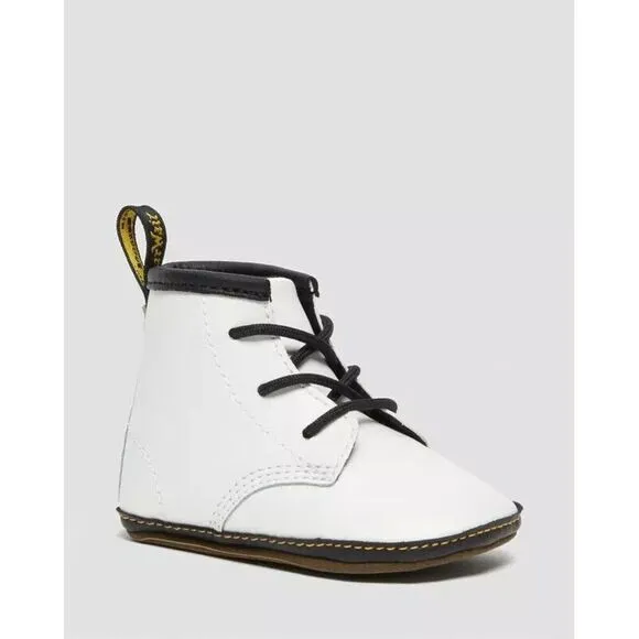 Dr. Martens 1460 Crib Bootie Baby 3 White Leather Round Toe Ankle Boots ERK296