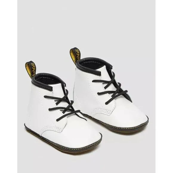 Dr. Martens 1460 Crib Bootie Baby 3 White Leather Round Toe Ankle Boots ERK296