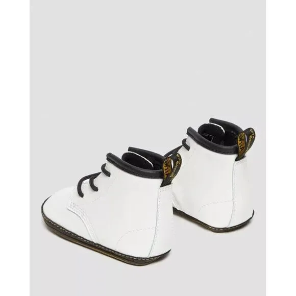 Dr. Martens 1460 Crib Bootie Baby 3 White Leather Round Toe Ankle Boots ERK296