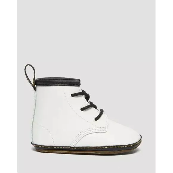 Dr. Martens 1460 Crib Bootie Baby 3 White Leather Round Toe Ankle Boots ERK296