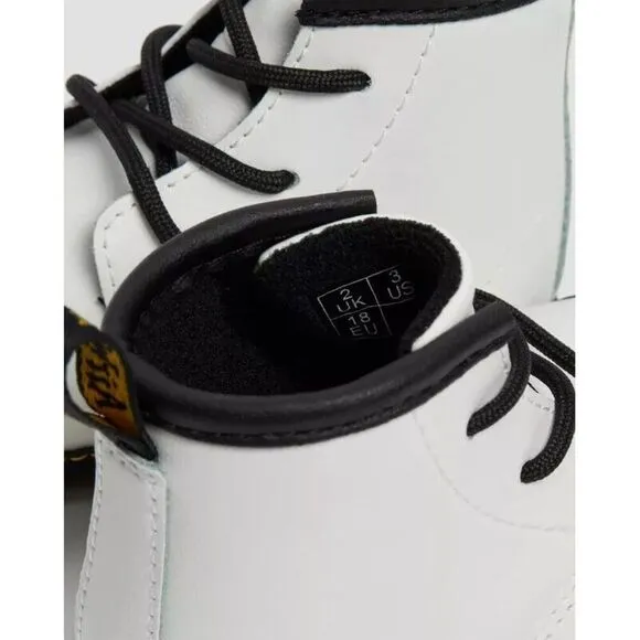 Dr. Martens 1460 Crib Bootie Baby 3 White Leather Round Toe Ankle Boots ERK296