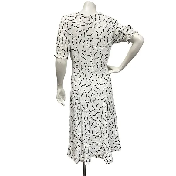 DVF Diane Von Furstenberg Jemma Midi Dress Abstract Print Sz 8 Quite Luxury Glam