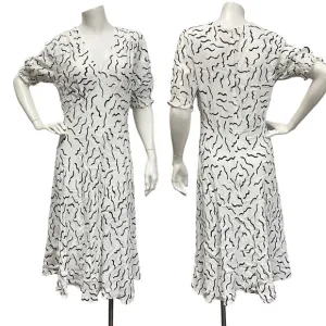 DVF Diane Von Furstenberg Jemma Midi Dress Abstract Print Sz 8 Quite Luxury Glam