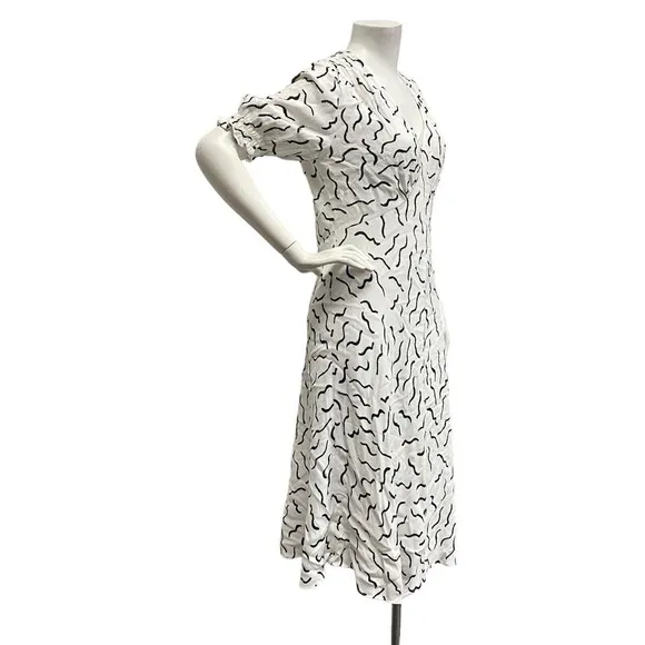 DVF Diane Von Furstenberg Jemma Midi Dress Abstract Print Sz 8 Quite Luxury Glam