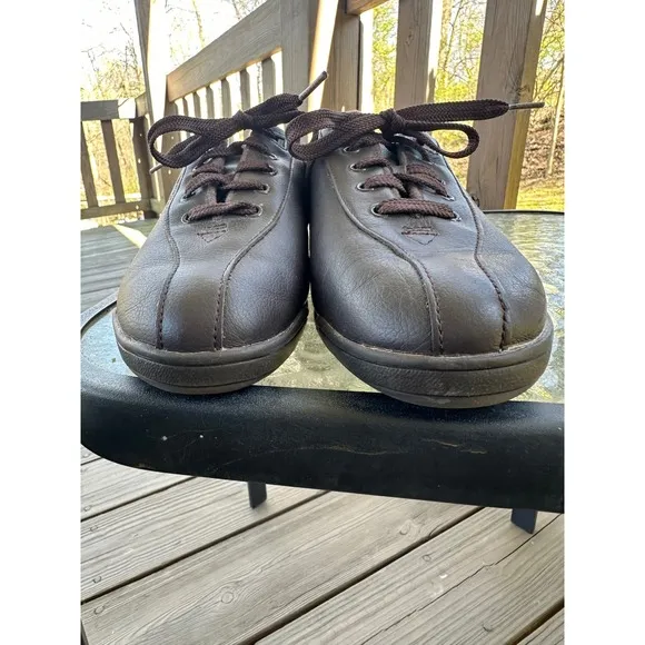 Easy Spirit Leather Walking Shoes Comfort Brown Lace Up Woman's 8.5 2A