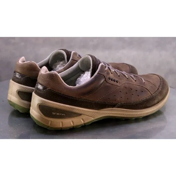 ECCO Biom Grip II Men's Trainers Shoes Size EU 44 US 10-10.5 Leather Gray