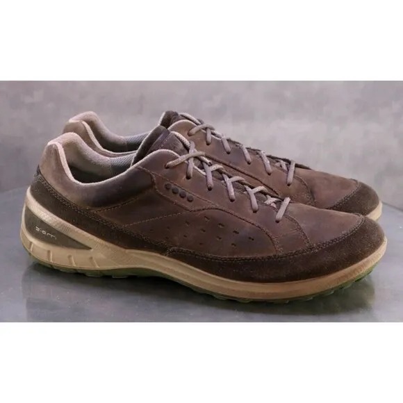 ECCO Biom Grip II Men's Trainers Shoes Size EU 44 US 10-10.5 Leather Gray