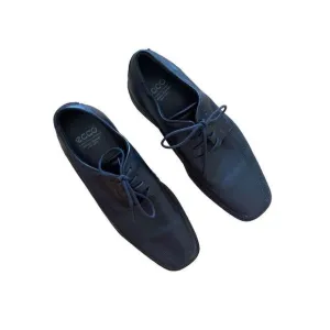 Ecco Mens Black Square Toe Leather Lace Up Oxford Career Dress Shoes Size 42