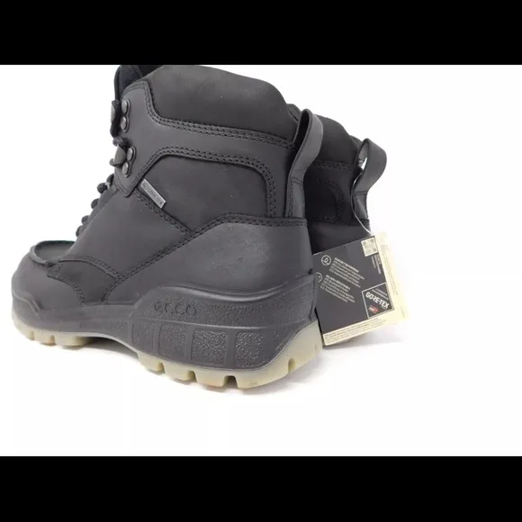 ECCO MEN'S BOOTS TRACK 25 WATERPROOF GORETEX MID Black Leather SZ US 5-5.5 EU 39