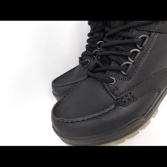 ECCO MEN'S BOOTS TRACK 25 WATERPROOF GORETEX MID Black Leather SZ US 5-5.5 EU 39
