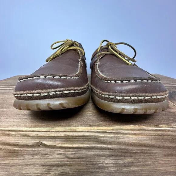 Ecco Mens Dress Shoes Brown Nubuck Leather Lace Up 2 Eye Size 42 EU/ 8 US Casual