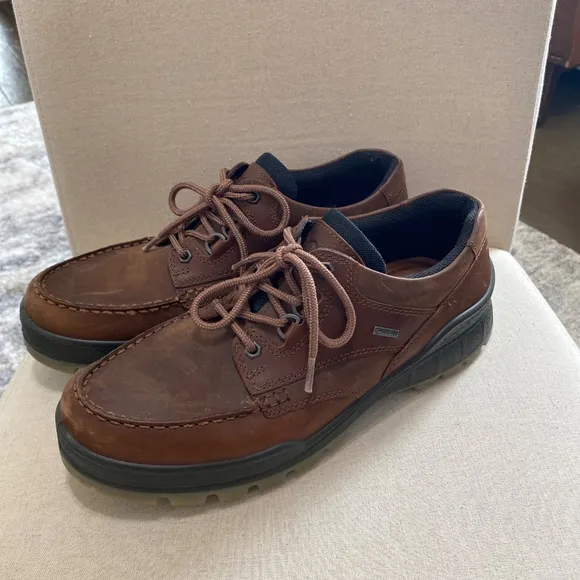 ECCO Mens track 25 Gore-Tex waterproof hiking Leather Low shoes lace up 10 10.5