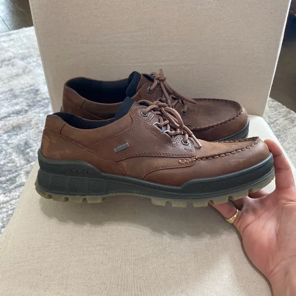 ECCO Mens track 25 Gore-Tex waterproof hiking Leather Low shoes lace up 10 10.5