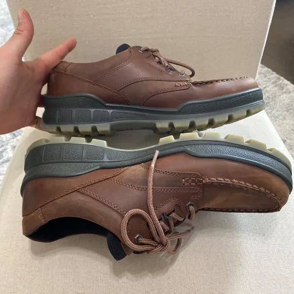 ECCO Mens track 25 Gore-Tex waterproof hiking Leather Low shoes lace up 10 10.5