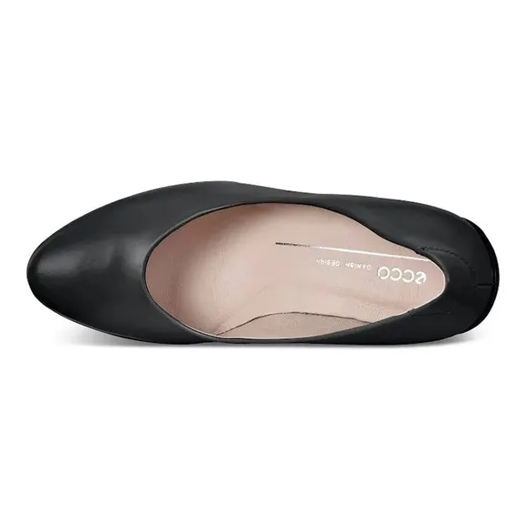 Ecco Sculptured 75 Black Leather Pump Heels, Size EU 41 | US 10-10.5 New in Box