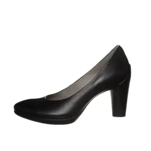 Ecco Sculptured 75 Black Leather Pump Heels, Size EU 41 | US 10-10.5 New in Box