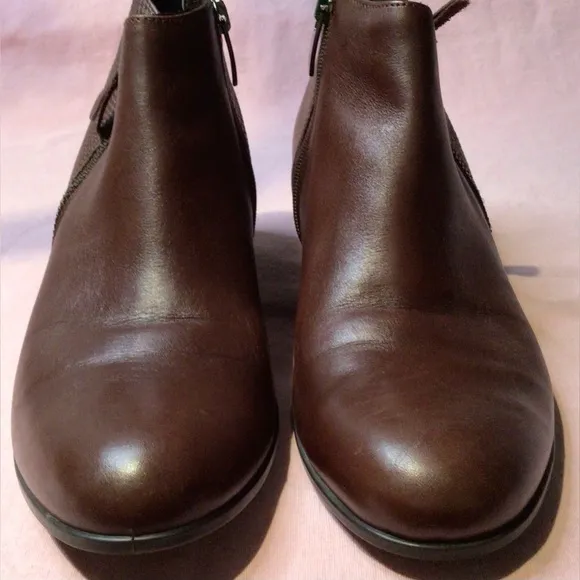 ECCO Shape 39 Zip Brown ankle Boots size 8-8.5