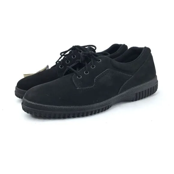 ECCO Soft Sneakers Womens 38 Black Nubuck Lace Up Shoes Cushioned RUNS SMALL NEW