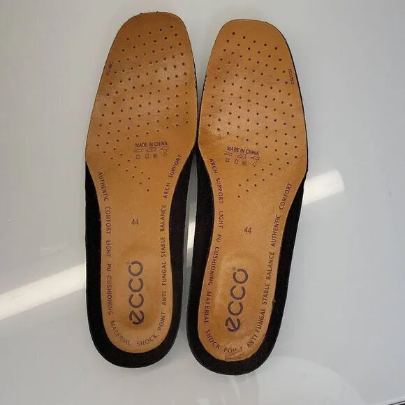 ECCO Dress Shoes Men EU 44 US 10 Brown Helsinki Leather Derby Lace Up Square Toe