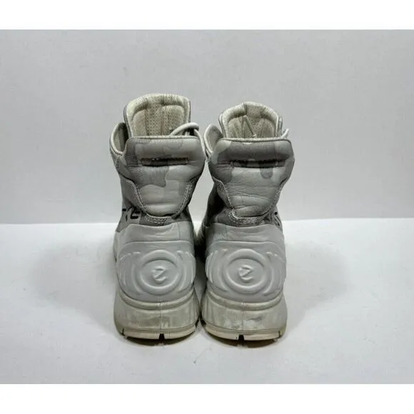 ECCO Exostrike Womens Size 7 / 7.5 Gray Camouflage Leather Hiking Trail Boots