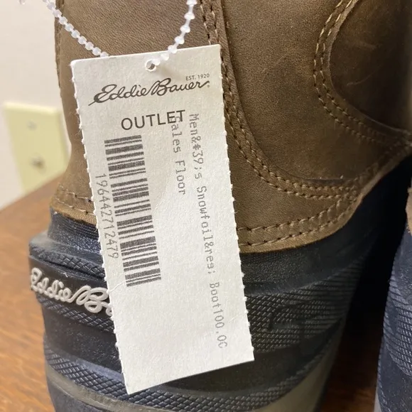 Eddie Bauer Men's Snowfoil Boot Men's Size 12 NIB