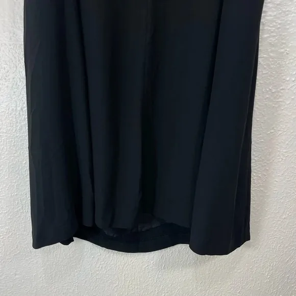 Eileen Fisher 100% Silk Black Sleeveless Midi Dress Women’s Sz Small Minimalist