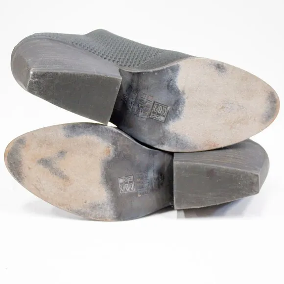 Eileen Fisher Ankle Boots Joss Knit Sock Clever Graphite Gray Women's Size 8.5