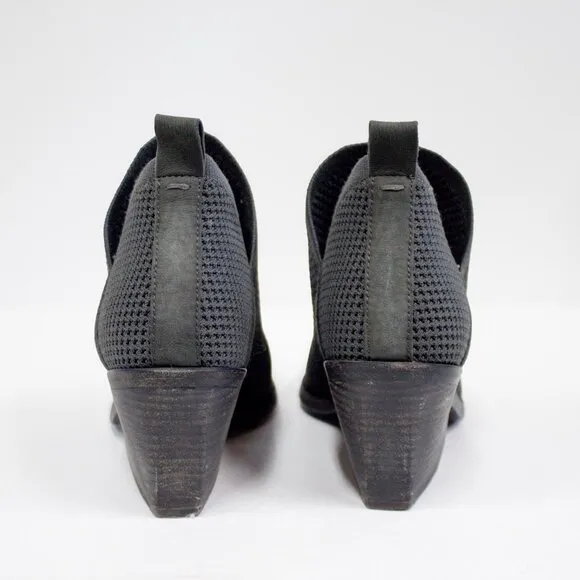 Eileen Fisher Ankle Boots Joss Knit Sock Clever Graphite Gray Women's Size 8.5