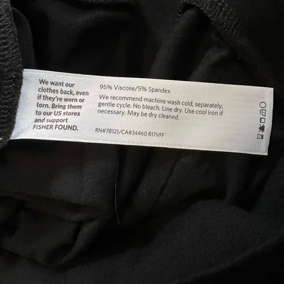 EILEEN FISHER Black Stretch Dress Baggy Oversized Comfort Modest Minimalist XS