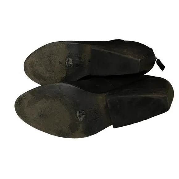 Eileen fisher black suede bootie boots ankle size 10