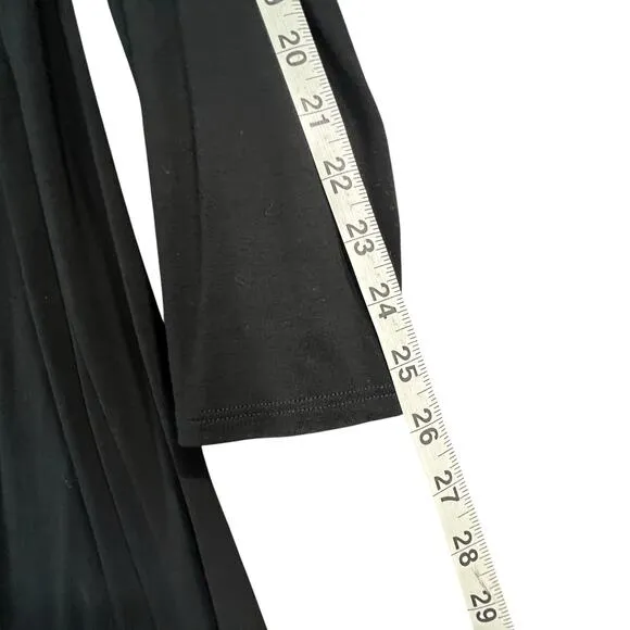Eileen Fisher Dress Women 1X Black Viscose Jersey Knit Hi Low Stretch Minimalist