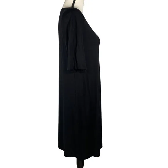 Eileen Fisher Elbow sleeve knee length dress women’s S/P