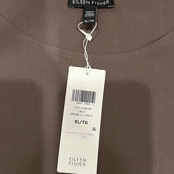 Eileen Fisher Georgette Crepe Silk Minimalist dress