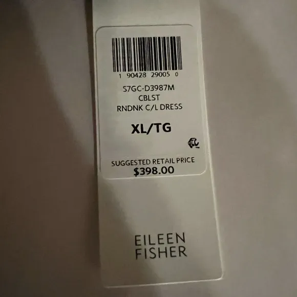 Eileen Fisher Georgette Crepe Silk Minimalist dress