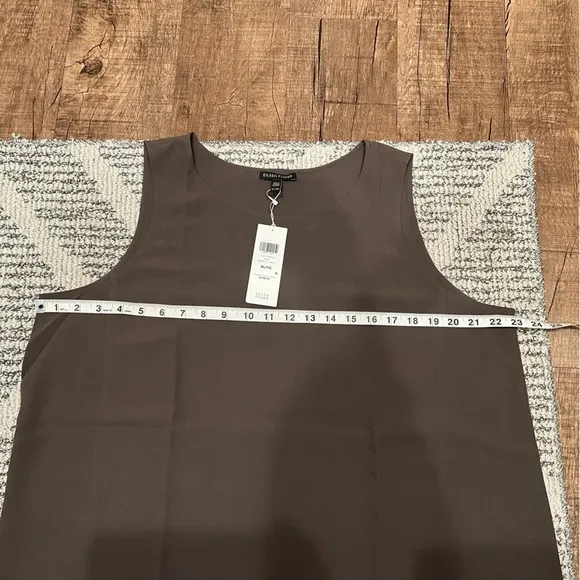 Eileen Fisher Georgette Crepe Silk Minimalist dress
