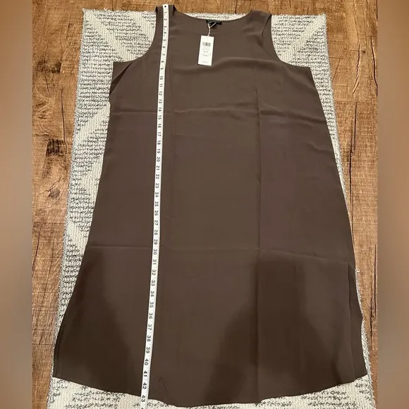 Eileen Fisher Georgette Crepe Silk Minimalist dress