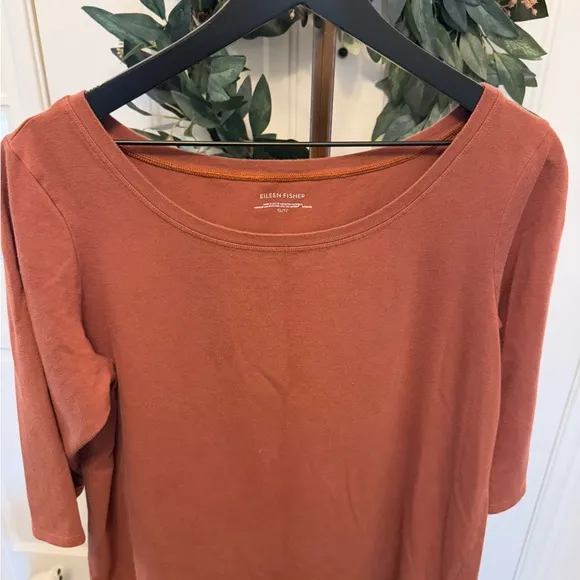 Eileen Fisher Minimalist Neutral Color Comfy T Shirt Shift Dress XL