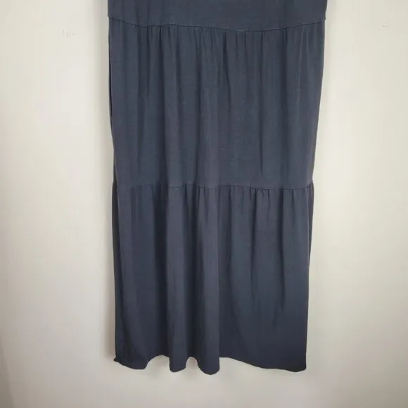 Eileen Fisher Minimalist Stretch Fine Jersey Tiered Dress