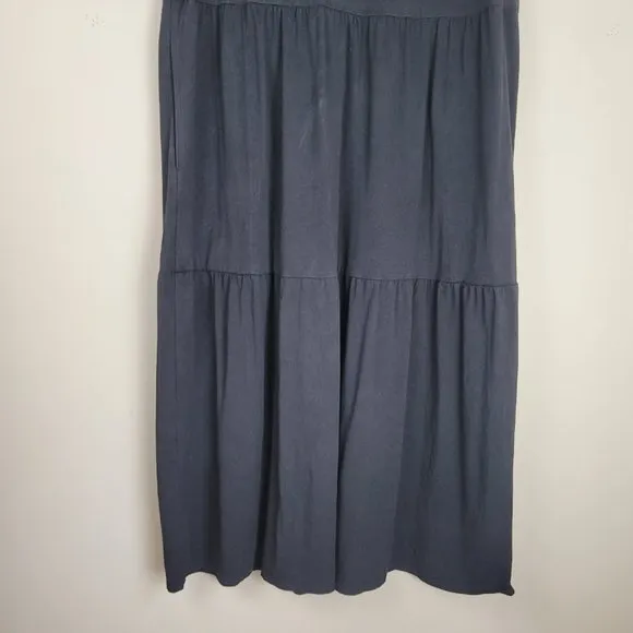 Eileen Fisher Minimalist Stretch Fine Jersey Tiered Dress