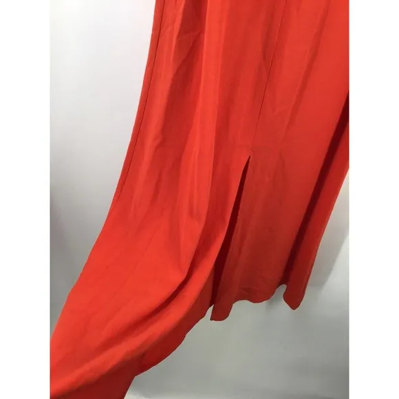 EILEEN FISHER Sleeveless MAXI DRESS MINIMALIST LAGENLOOK Size XXS Orange
