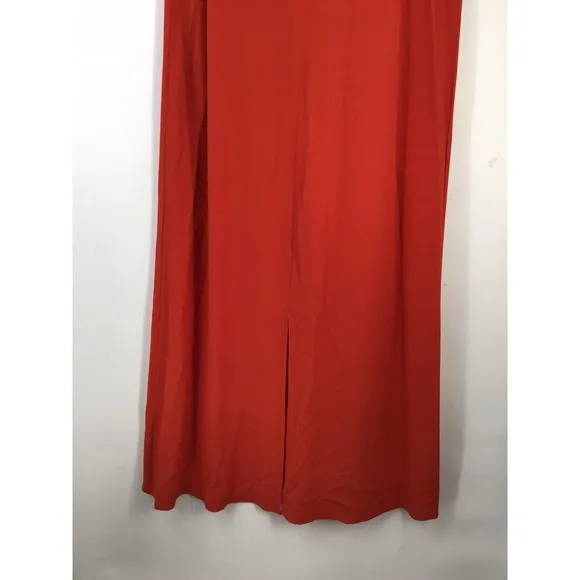 EILEEN FISHER Sleeveless MAXI DRESS MINIMALIST LAGENLOOK Size XXS Orange