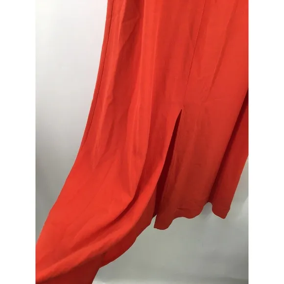 EILEEN FISHER Sleeveless MAXI DRESS MINIMALIST LAGENLOOK Size XXS Orange