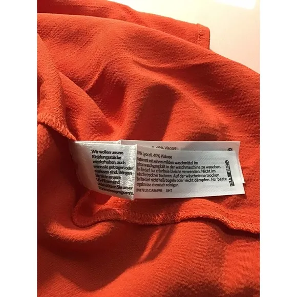 EILEEN FISHER Sleeveless MAXI DRESS MINIMALIST LAGENLOOK Size XXS Orange
