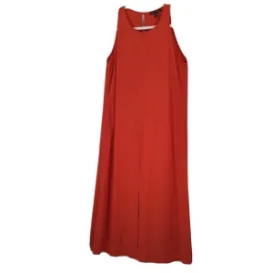 EILEEN FISHER Sleeveless MAXI DRESS MINIMALIST LAGENLOOK Size XXS Orange