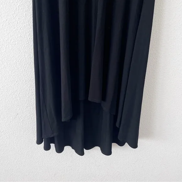 Eileen Fisher Trapeze Sleeveless Minimalist Shirt Dress in Black