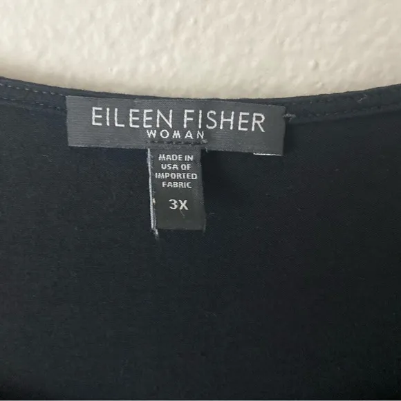 Eileen Fisher Woman Tank Maxi Dress Black Stretch Plus Layers Minimalist 3X