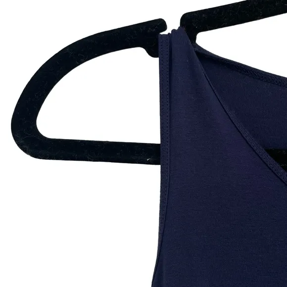 Eileen Fisher Womens Navy Sleeveless Old Money Quiet Luxury Maxi Dress XXS