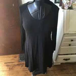 Eileen Fisher L Italian wool long sleeve luxe minimalist dress